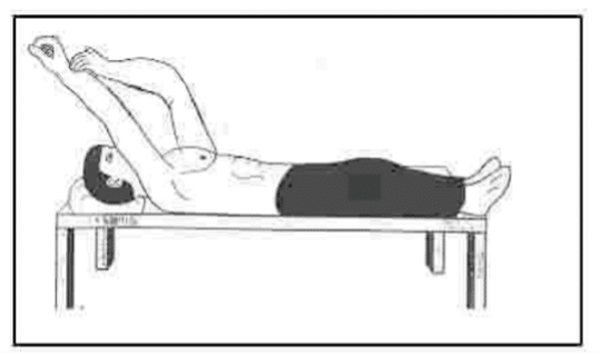 Supine forward flexion
